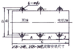 2SK-3P1、2SK-6P1、2SK-12P1、2SK-20P1、2SK-30P1外形及安装图 